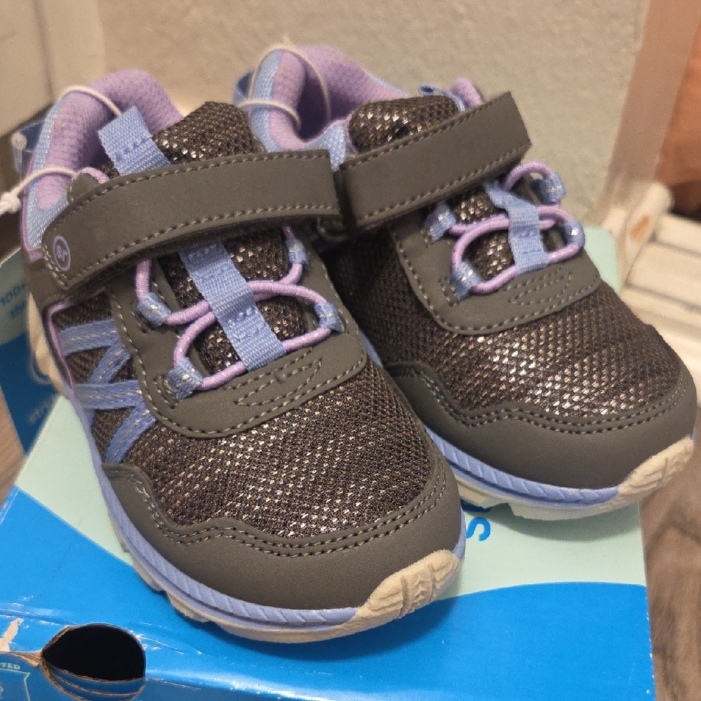Stride Rite Gray and Lavender Kids' Sneakers